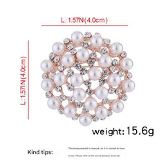 elegant floral pearl brooch in multiple colours