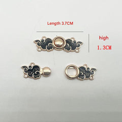 Close-up of costume clasp material