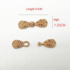 Close-up of costume clasp material