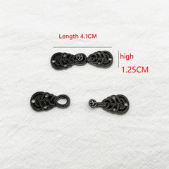 Metal clasp in antique bronze