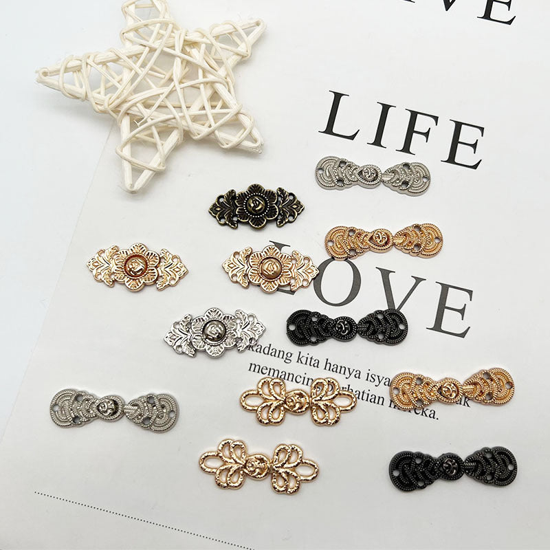 Metal clasp installation on clothing