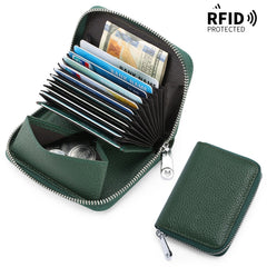 premium leather accordion wallet for women with RFID protection