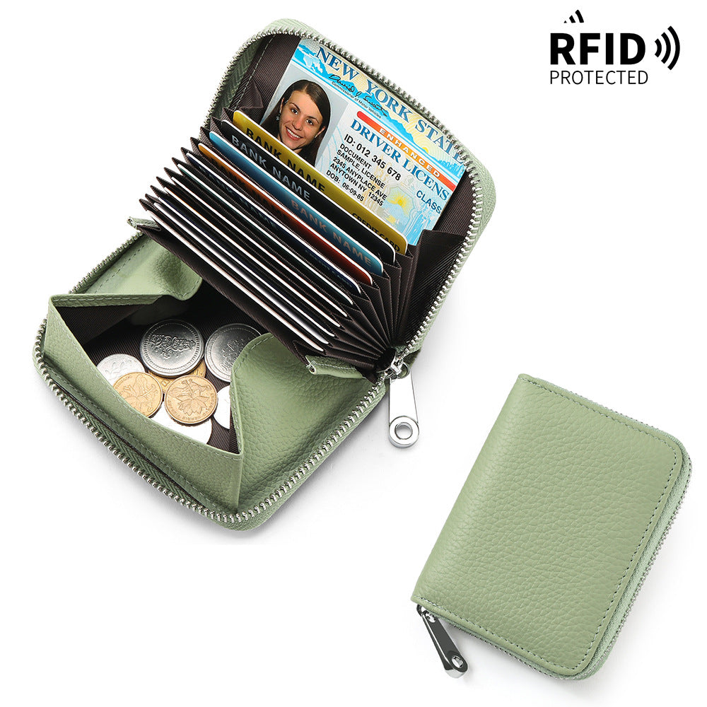 stylish RFID leather wallet in various colours