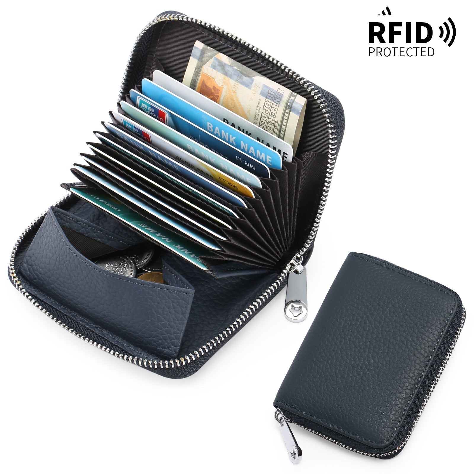 modern design leather wallet in elegant colour