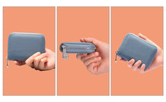 artisan made RFID wallet showcasing functionality