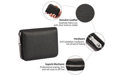stylish RFID leather wallet in various colours