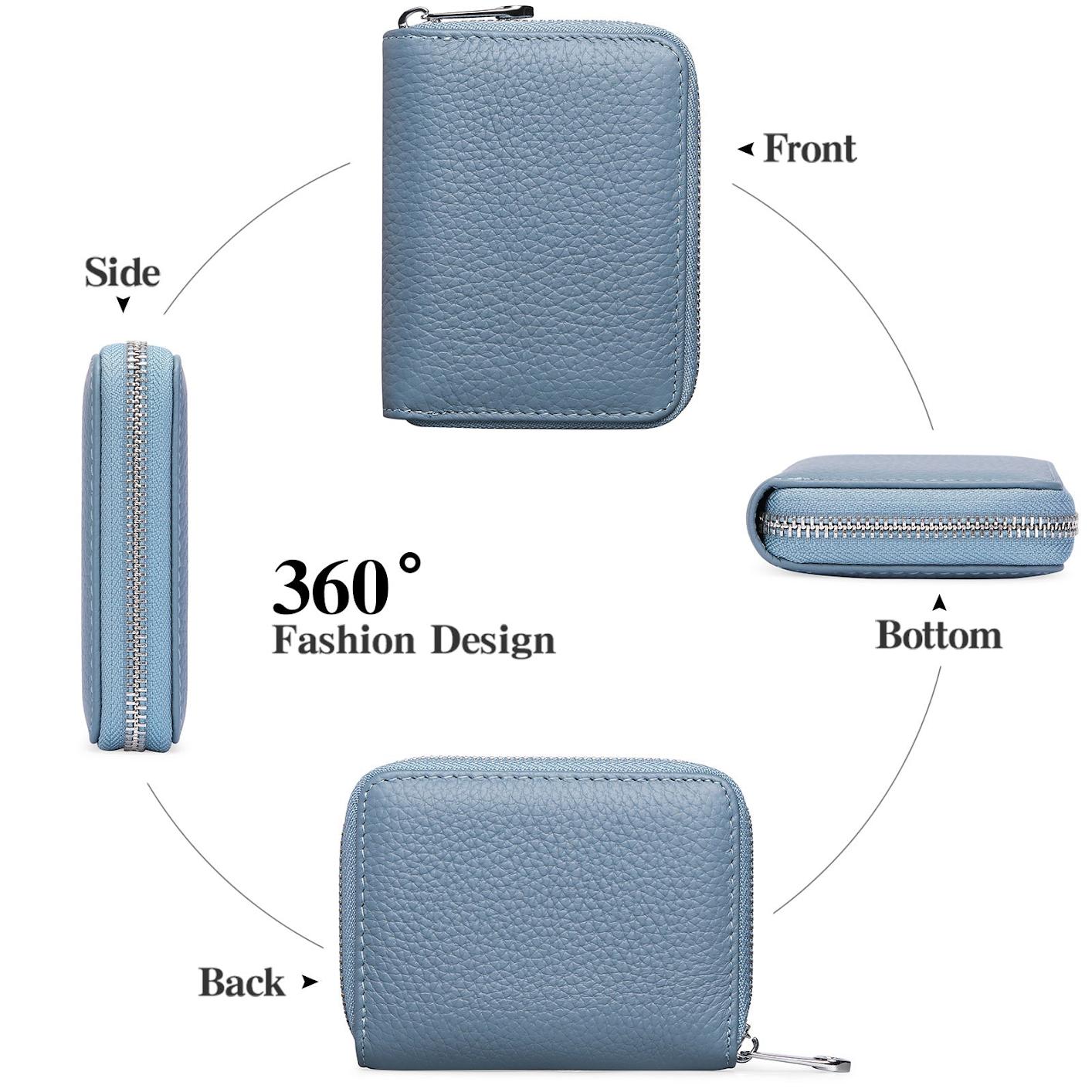 stylish RFID leather wallet in various colours