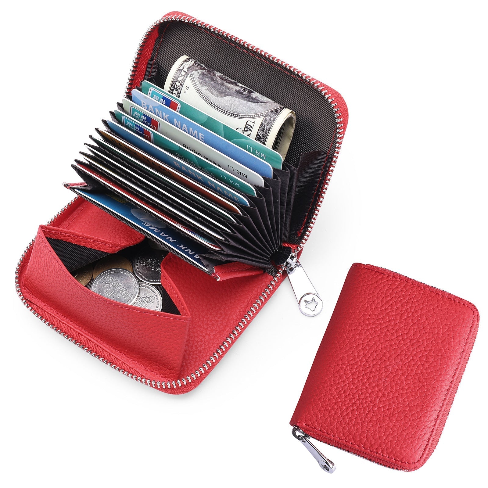 fashionable beige leather wallet for everyday use