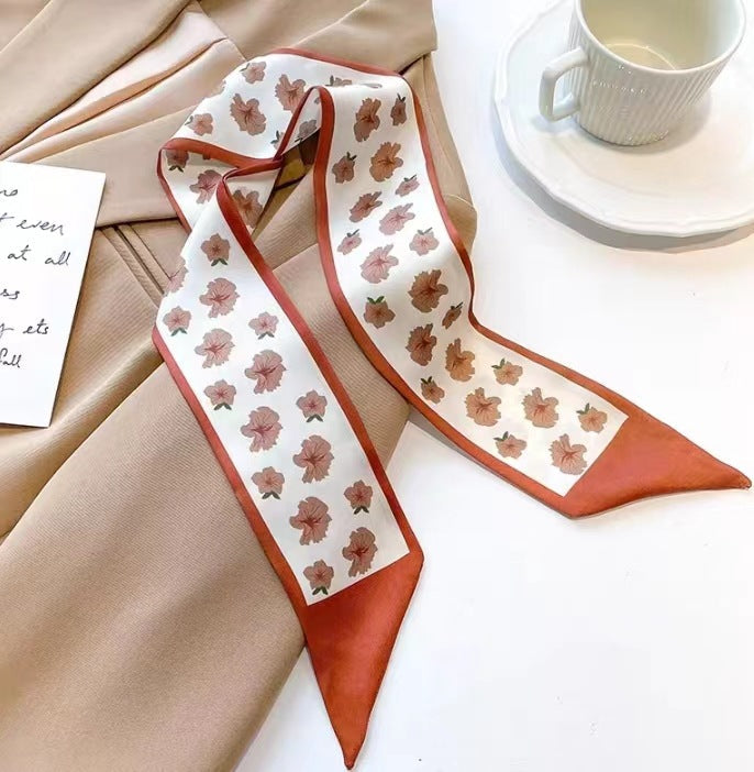 geometric satin scarf styling example