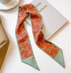 vintage satin headband floral pattern