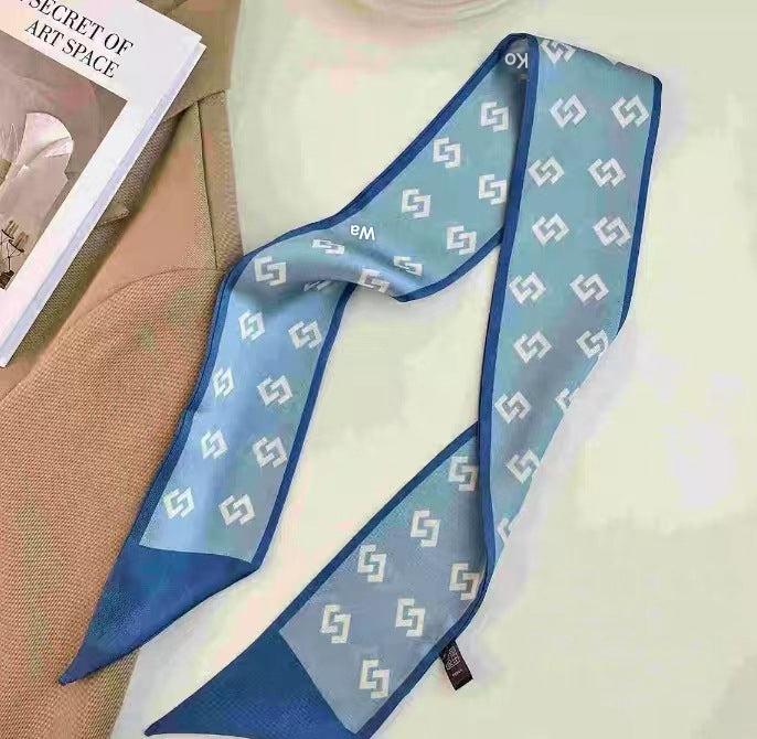 geometric satin scarf styling example