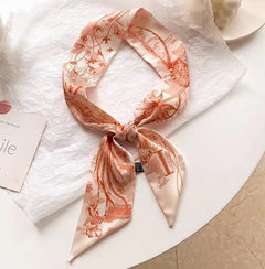 geometric satin scarf styling example
