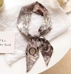 vintage satin headband on model