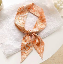 geometric satin scarf styling example