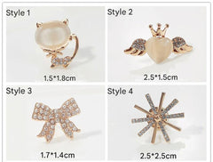 Fashionable cat eye stone brooch with unique designs