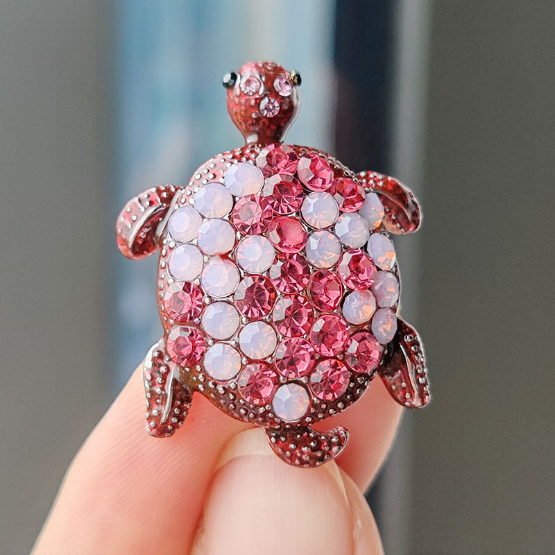 Blue turtle brooch highlighting quality style