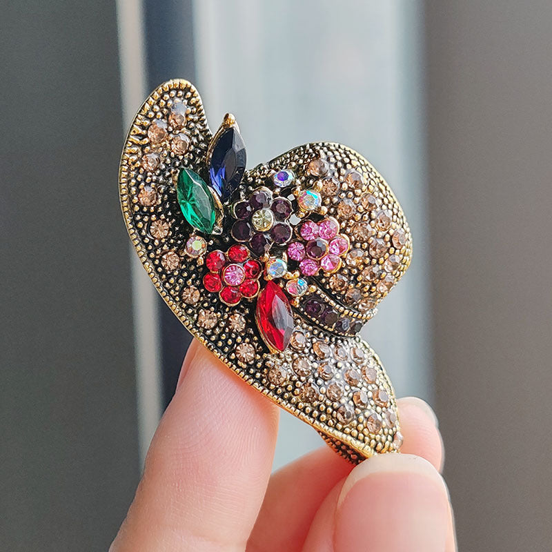 Stylish brooch enhancing a fashionable outfit