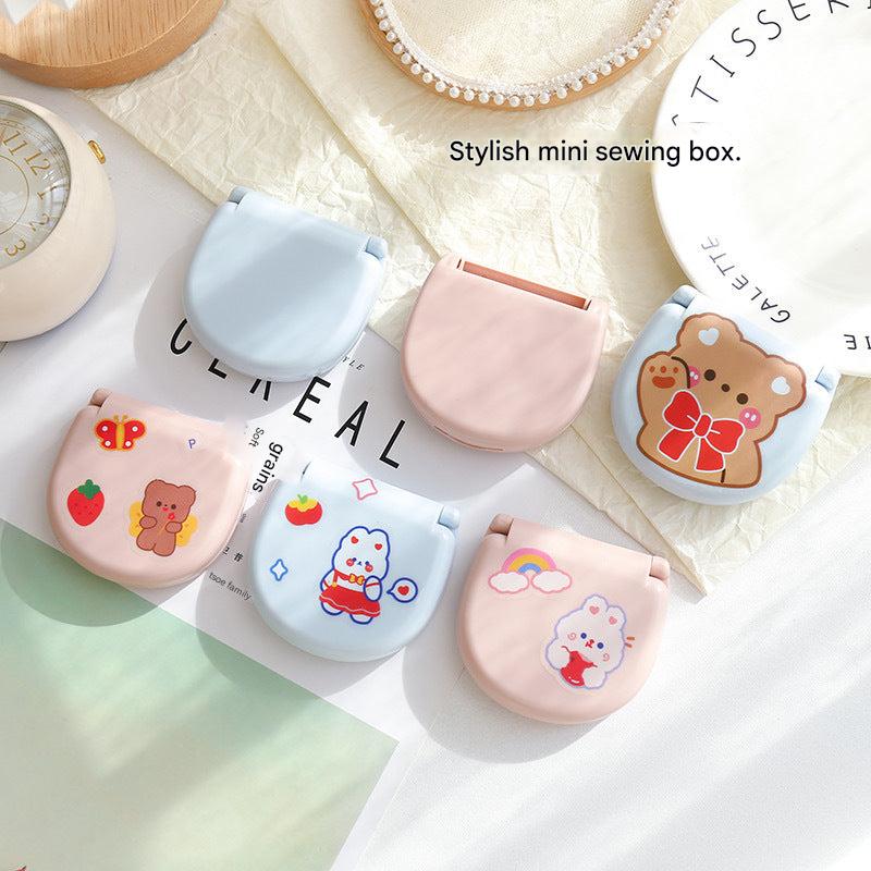 Multi-Functional Travel Sewing Kit in pink and blue