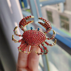 Stylish Alloy Crab Brooch with intricate design