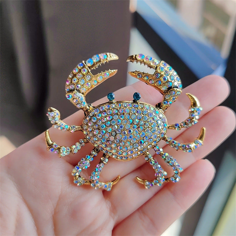 Stylish Alloy Crab Brooch highlighted in natural light