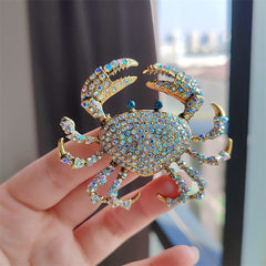 Stylish Alloy Crab Brooch with intricate design