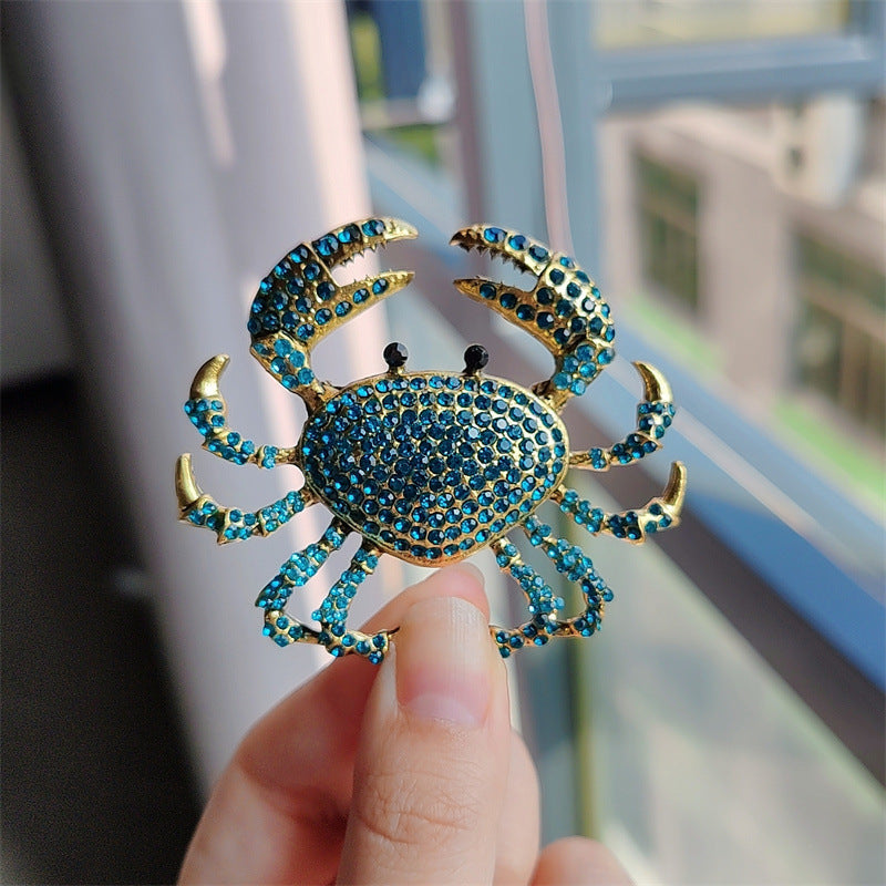 Stylish Alloy Crab Brooch from multiple angles