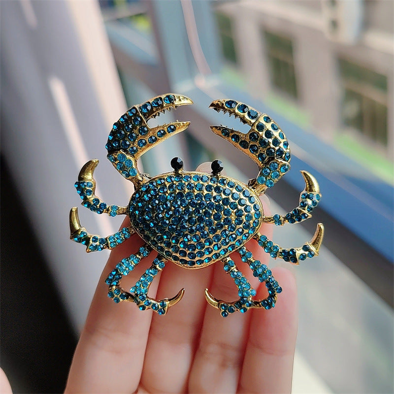 Stylish Alloy Crab Brooch highlighted in natural light