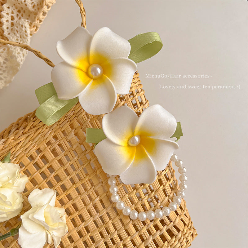 Assorted floral hair clips in vibrant colours