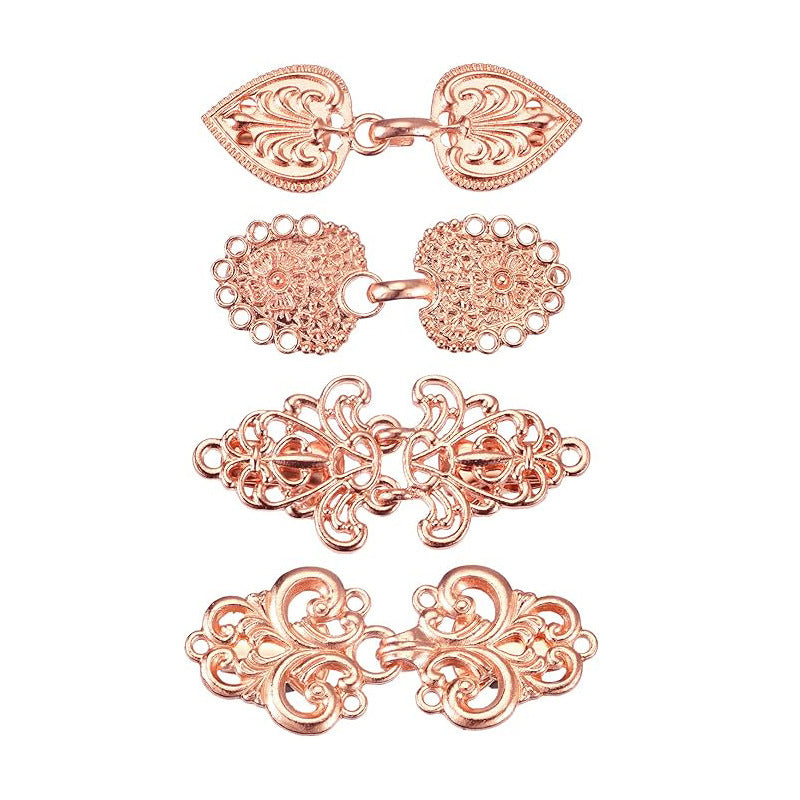 Elegant vintage women's floral scarf clip in antique silver