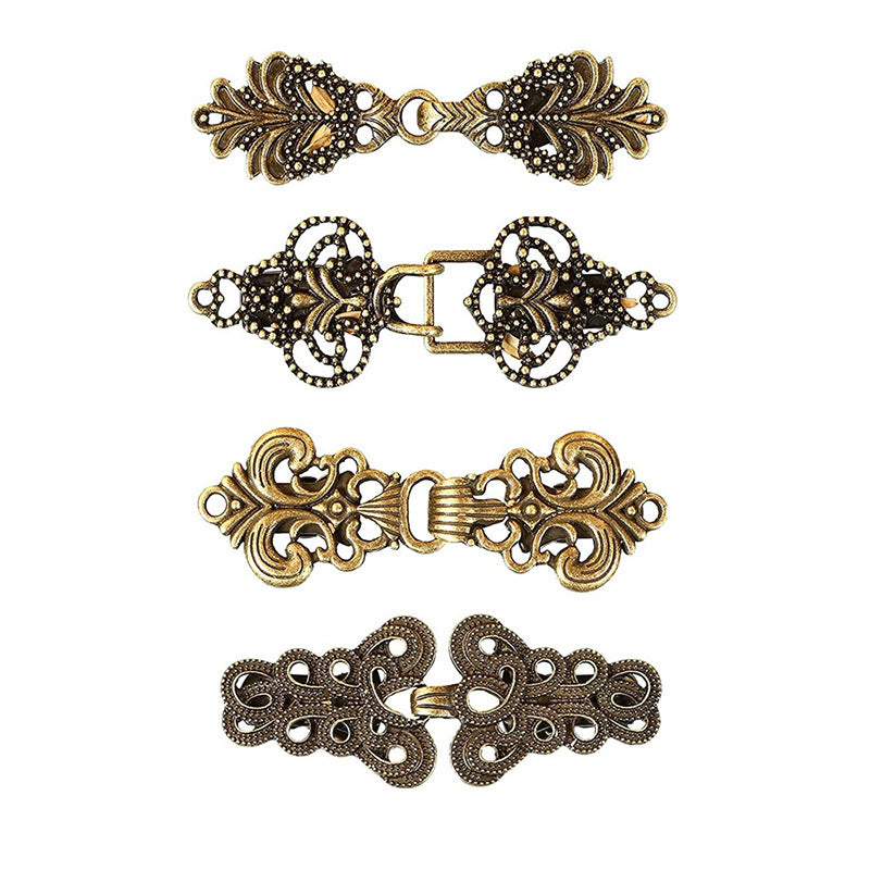Floral design scarf clip in bronze colour