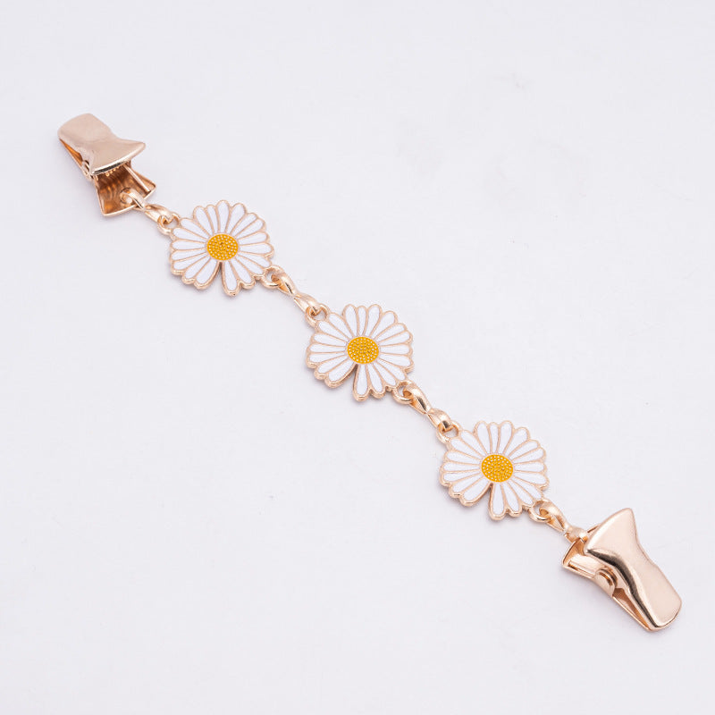 elegant vintage brooch scarf clip with rhinestones