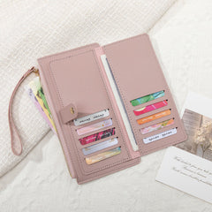 Elegant women's wallet in wine red