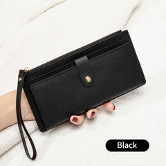 Durable PU women's wallet displayed on a table