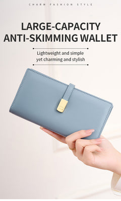 Interior view of multiple card slots in wallet