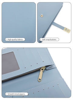 Wallet on a wooden table showcasing card slots