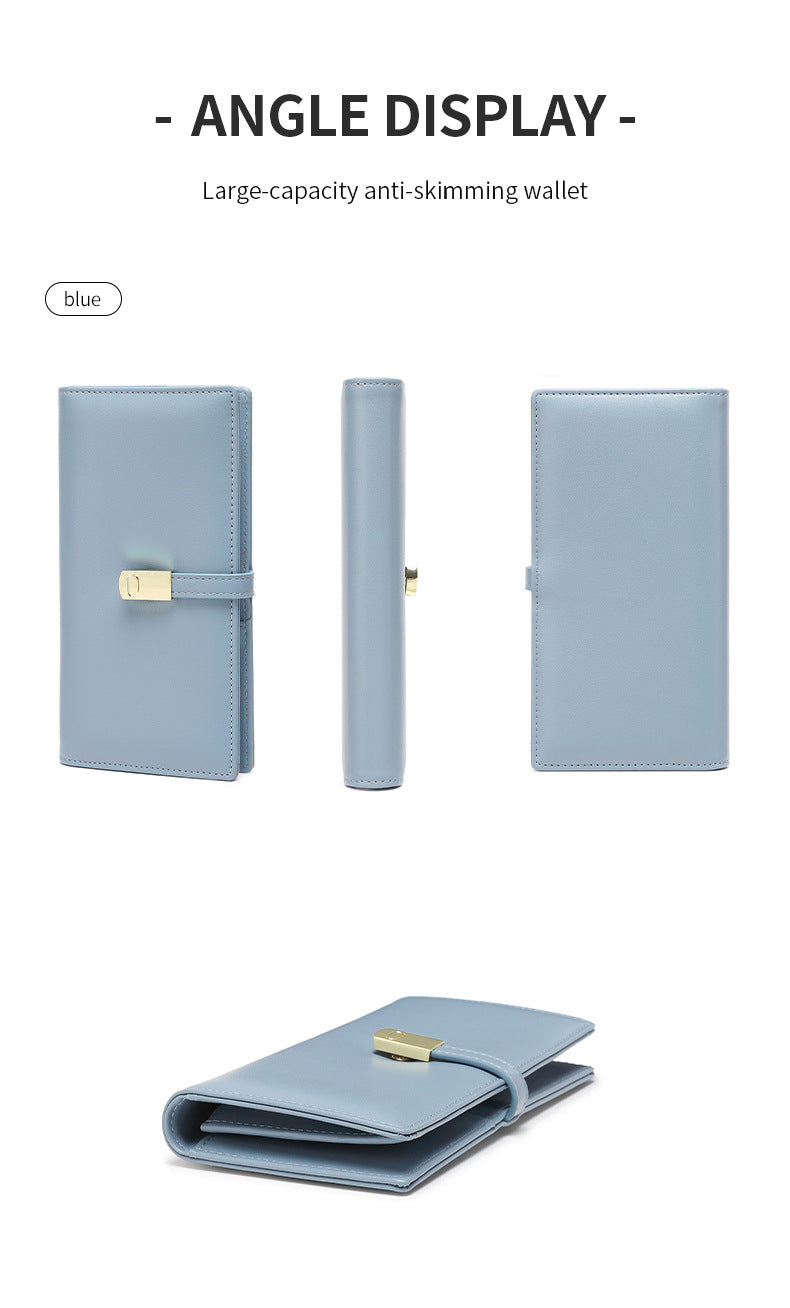 Interior view of multiple card slots in wallet
