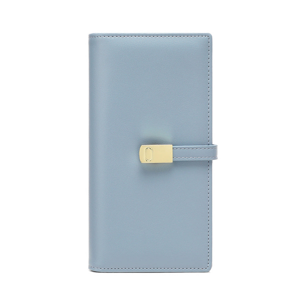 Gray slim wallet for women with RFID technology