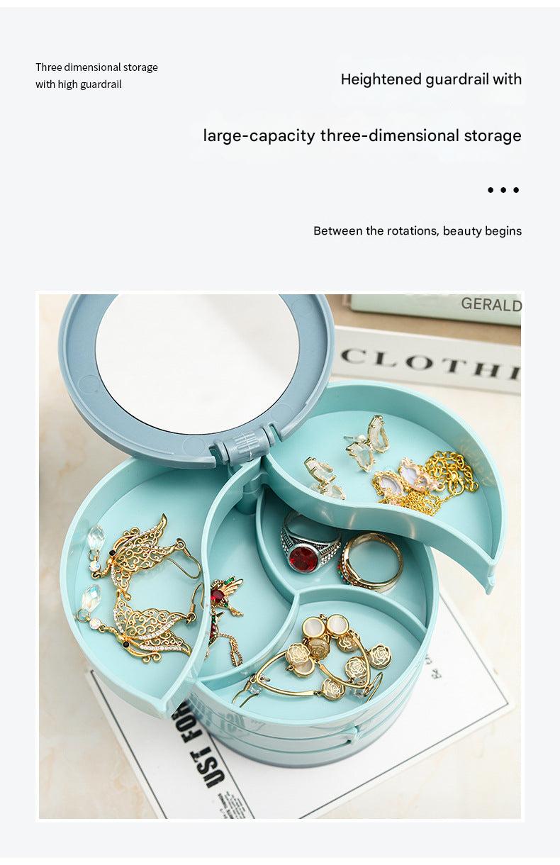 Stylish jewellery organiser on a desktop
