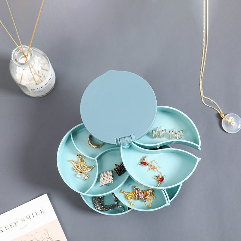 Close-up image of jewellery organiser compartments